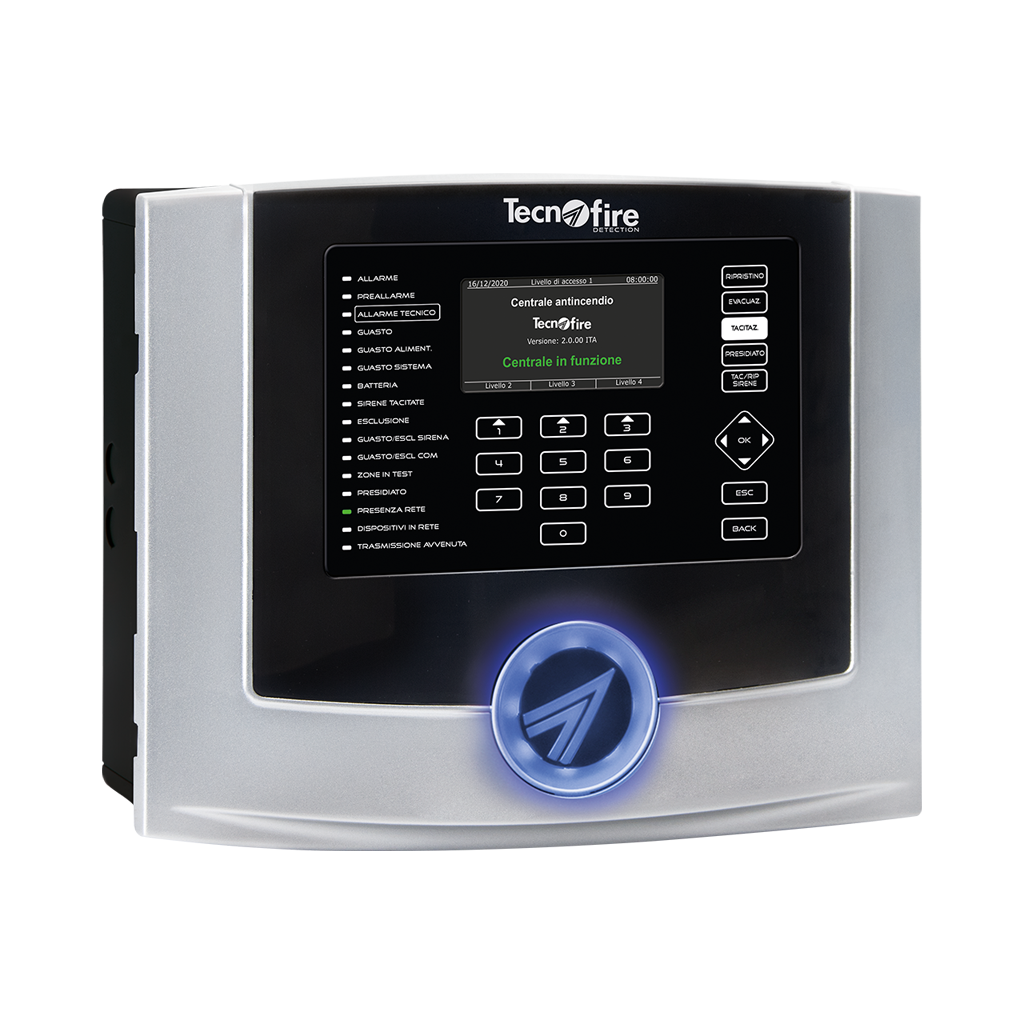 TECNOFIRE TFA1-298 MODELLO CENTRALE INDIRIZZATA-1 LOOP CONFIGURAZIONE SISTEMA