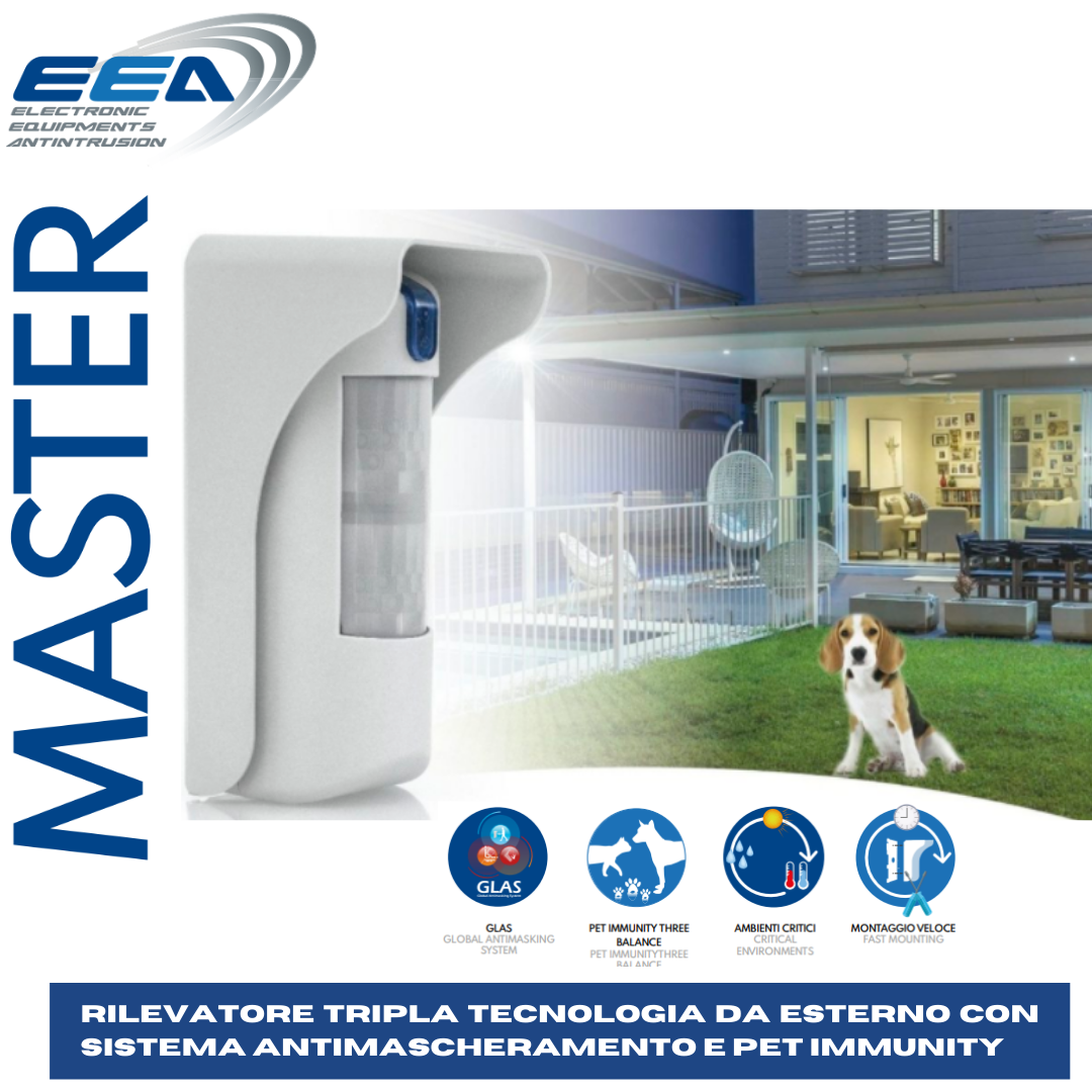 MASTER LT EEA SECURITY rilevatore da esterno doppia tecnologia