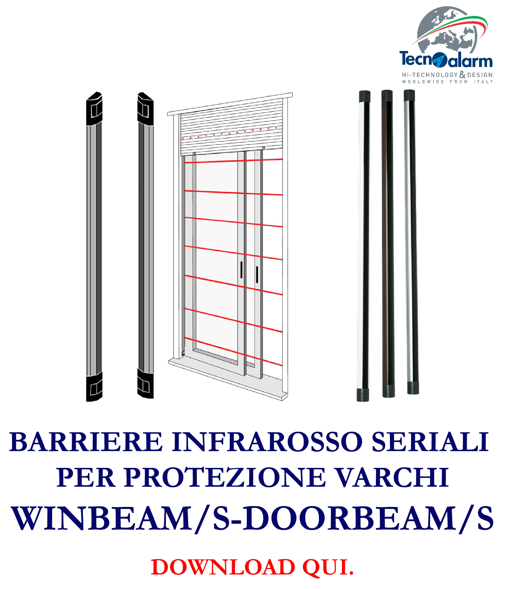 Barrierie infrarossi per varchi Winbeam/s e Doorbeam/s